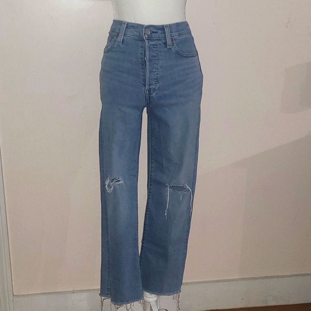 Levi's High Waist Straight Leg Jeans